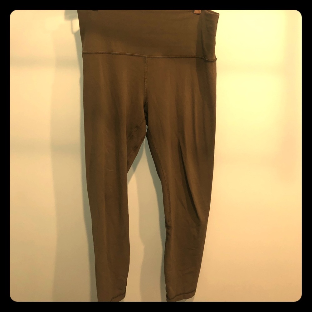 Army green Lululemon leggings